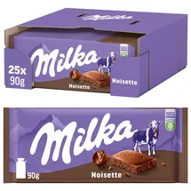 MILKA Noisette 90 g, 25er Pack