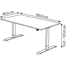 Kerkmann Schreibtisch Move 1 Eiche / Grau