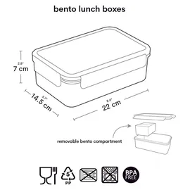 A Little Lovely Company Bento Lunchbox Brotdose, 14x21 cm (Waldtiere Grün) – Grün
