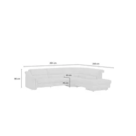 HIMOLLA Ecksofa 1301 ¦ blau ¦ Maße (cm): B: 294 H: 86 T: 256.0