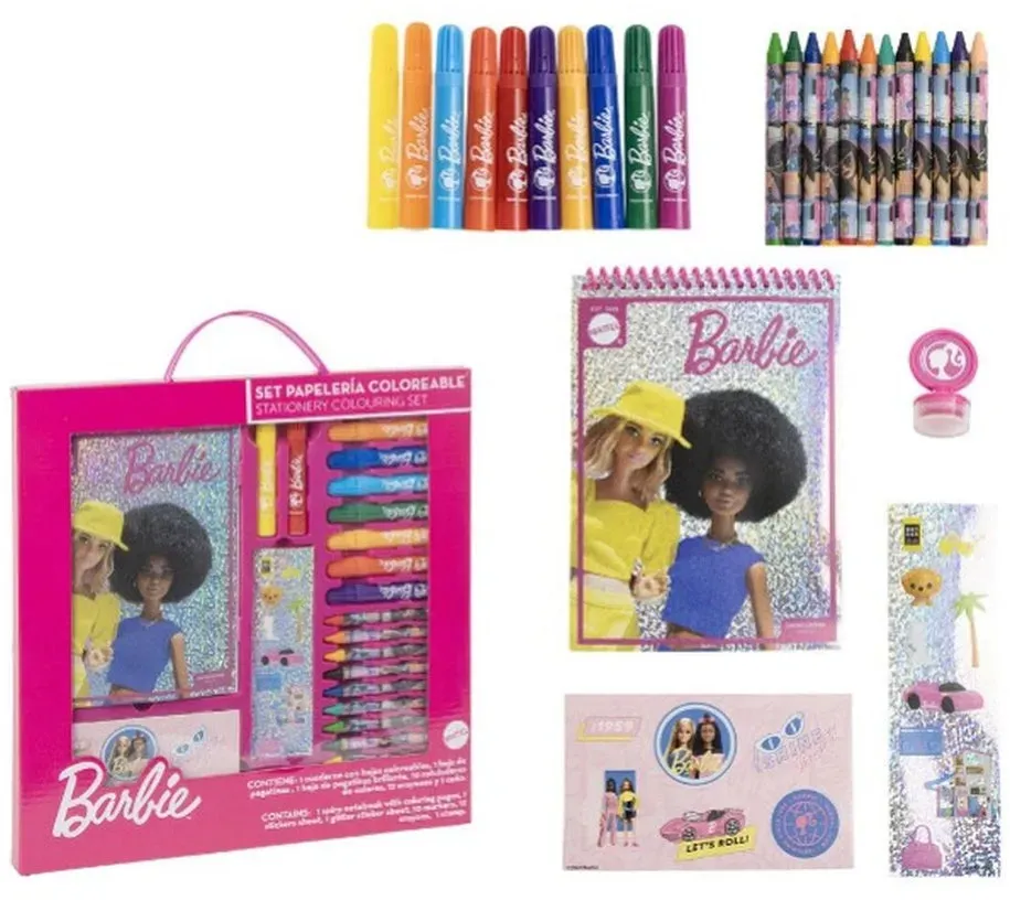 Barbie Papierwaren-Set in Rosa - Bringe Farbe in Deinen Alltag!