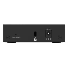 Netgear GS305E Managed Switch 5 Port Gigabit Ethernet LAN Switch Plus (Plug-and-Play, Netzwerk Switch Managed, IGMP Snooping, QoS, VLAN, lüfterlos, Robustes Metallgehäuse), Schwarz