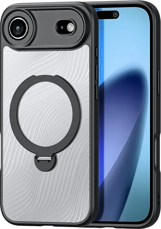 Dux Ducis Aimo Mag Hülle mit Magnetring und Ständer für iPhone 17 Air – Schwarz