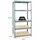 Proregal Schwerlastregal Metall 180x90x60 cm Grau