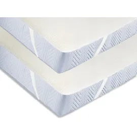 ZOLLNER Matratzenschoner 2er Set 180 x 200 cm weiß