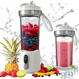 QIANCHEN® Blender Smoothie Maker, USB Standmixer,Mini Portable Blender, Portable Blender, Smoothie Maker to Go, Stand Mixer 500 ml, BPA-Free, Leistungsanzeige & Skalierungstabelle