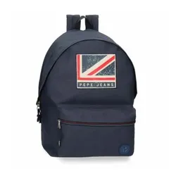 Pepe Jeans Unisex. 64624D1 Aidan anpassungsfähig Computer Rucksack zwei Fächer blau (OSFA), Lässig, Polyester, Marine