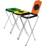 BigDean 3X Müllsackständer SwingFix GELB ORANGE GRÜN 120L Blauer Gelber Sack Einer Mülleimer Müllbeutelständer Müllsackhalter 120L