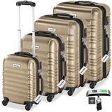 Tectake Mila Koffer-Set 4-tlg. beige