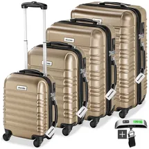 Tectake Mila Koffer-Set 4-tlg. beige
