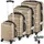 Tectake Mila Koffer-Set 4-tlg. beige