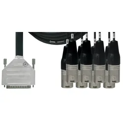 Cordial INTRO CCFD 1,5 DMT - 1,5 m, D-Sub / 8 x XLR male 3-polig Tascam-Belegung