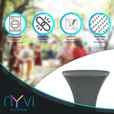 nyvi Stehtischhusse NYVIGala - Elastische Stretchhusse für Stehtische & Bistrotische Farbe:Anthrazit;Größe:Ø 70-75 cm - 2er Set
