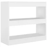 vidaXL Bücherregal/Raumteiler Weiß 80x30x72 cm