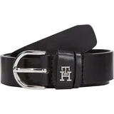 Tommy Hilfiger Damengürtel Leder schwarz 80 cm