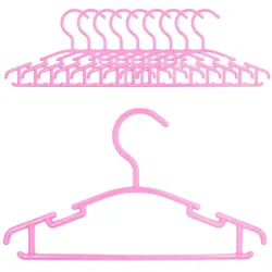 Intirilife 10x Kleiderbügel für Kinder aus Kunststoff in Rosa - 25.8 x 15 x 0.3 cm - Kinderkleiderbügel für Kleidung von Babys Kleinkinder