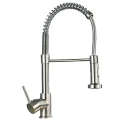 Duscharmatur aus gebürstetem Nickel mit Mischbatterie und Wasserhahn