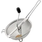 Westmark Passiersieb, ø 20 cm, Rostfreier Edelstahl/Holz, Freches Früchtchen Silber/Schwarz, 11982260 , 1 Stück