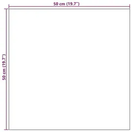 vidaXL Teppichfliese Gestreift Hellgrau 50 x 50 cm 20 St.