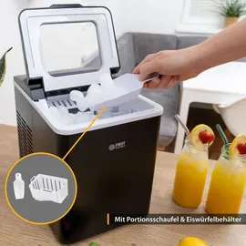 First Austria TZS First Austria Eiswürfelmaschine 1,8L Eiswürfelbereiter, Ice Cube Maker |1,8 L Wassertank LED Bedienpan... | Schwarz