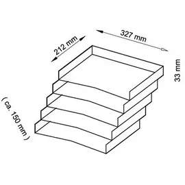 hjh OFFICE PRO ACSA | Schrägablagen - Rollcontainer grau