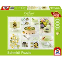 Schmidt Spiele 1000 Teilen - Frühlingsgrünes Kuchenbuffet