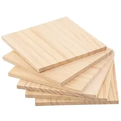 Holz-Platten, 16 x 16 x 0,8 cm, 6 Stück