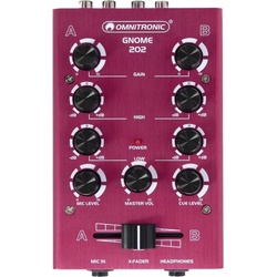 Omnitronic Gnome-202 (DJ Controller), Mischpult, Rot