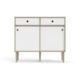 VCM Sideboard Penny 2 Schiebetüren und 2 Schubladen 0 x 0 x 0 Weiß