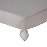 Tischdecke Outdoor Wetterfest, rutschfest & UV-Beständig in 7 Farben - Karo-Design - Weichschaum PVC Tischdecke Abwaschbar & Waschbar bei 30°C - Gartentischdecke Oval 160x220 Hellgrau