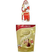 Bundle aus Lindt Vollmich Weihnachtsmann | 33 x 70 g + Lindt Schokolade LINDOR Kugeln Mischung | 399g