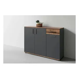 byLIVING Jakob 110 x 83,5 x 35,5 cm Old Wood (Altholz-Optik) / Anthrazit
