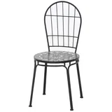 Siena Garden Como Stapelstuhl 43 x 49 x 93,5 cm matt schwarz/dunkelgrau