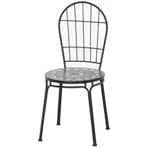 Siena Garden Como Stapelstuhl 43 x 49 x 93,5 cm matt schwarz/dunkelgrau