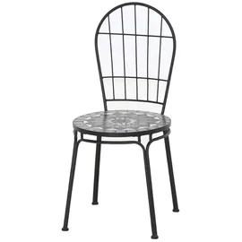 Siena Garden Como Stapelstuhl 43 x 49 x 93,5 cm matt schwarz/dunkelgrau