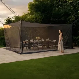 elegancio Moskitonetz XXL schwarz 300 x 300 x 250 cm