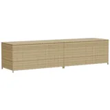 vidaXL Gartentruhe Beige 469L Poly Rattan