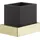 GESSI Rettangolo Accessoires Wand-Glashalter, Becher schwarz, 20808710, Farbe: Messing