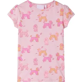 vidaXL Kinderpyjama mit Kurzen Ärmeln Hellrosa 92