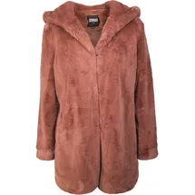 URBAN CLASSICS Teddy Mantel Dark Rose 3XL