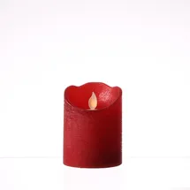 MARELIDA LED Kerze mit beweglicher Flamme 10 cm rot