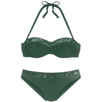 bruno banani Bügel-Bandeau-Bikini Damen smaragd Gr.34 Cup E