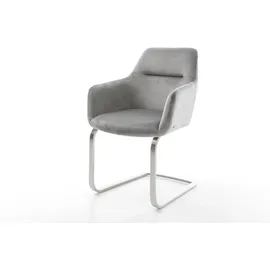 DeLife Freischwinger Pejo-Flex Samt Grau