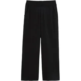 bonprix Anzughose BONPRIX, Damen, Gr. 56/58 (XXXL), N-Gr, schwarz, Obermaterial: 70% Polyester, Viskose, 5% Elasthan, loose fit, Hosen Anzughose, aus Polyester, Viskose und Elasthan, mit Taschen, mit Bequembund