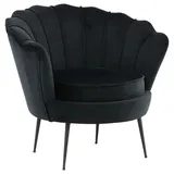 Livetastic Sessel, Calais ca. 83x76 cm, Schwarz, Samt