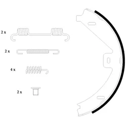 Bremsbackensatz, Feststellbremse TEXTAR 91069100