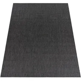 KADIMA DESIGN FLACHWEBTEPPICH, einfarbig, aus Polypropylen, Anthrazit 60 x 100% cm