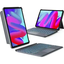 Inateck Tastatur Hülle für iPad Air 11 Zoll M3/M2 (2025/2024), Air 5/4 10.9 Zoll,iPad Pro 11 Zoll 4/3/2/1,QWERTZ, Hoch-/Querformat Ständer,Abnehmbare Touchpad mit 7-Farbiger Beleuchtung,KB04111