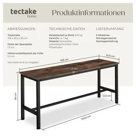 Tectake tectake® Gartenbank Fairfield 2
