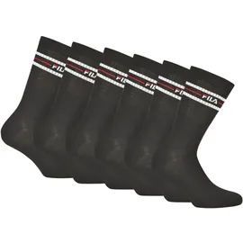 Fila UNISEX LIFESTYLE PLAIN SOCKS 6er Pack Schwarz 43-46